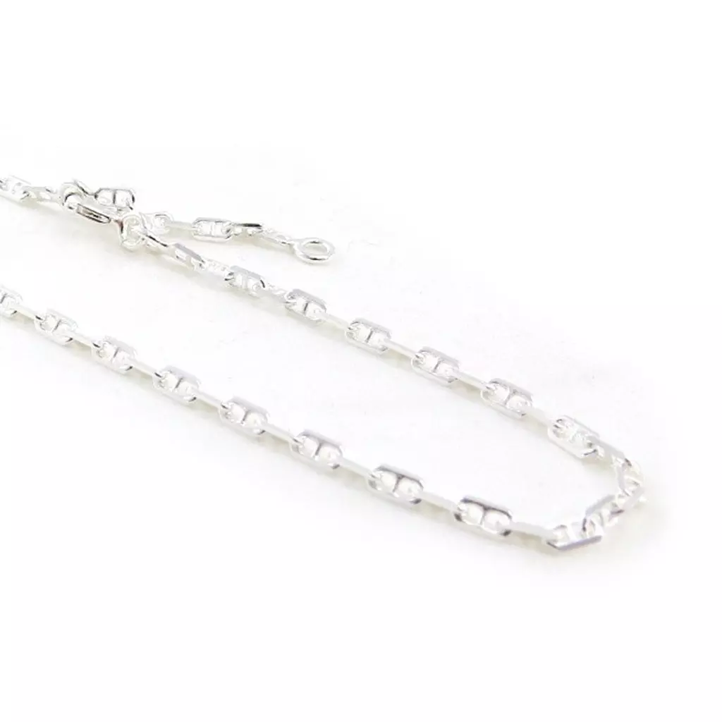 Les Trésors De Lily Chaîne Cheville Argent 'Marine' Argenté 2 Mm [J0127]