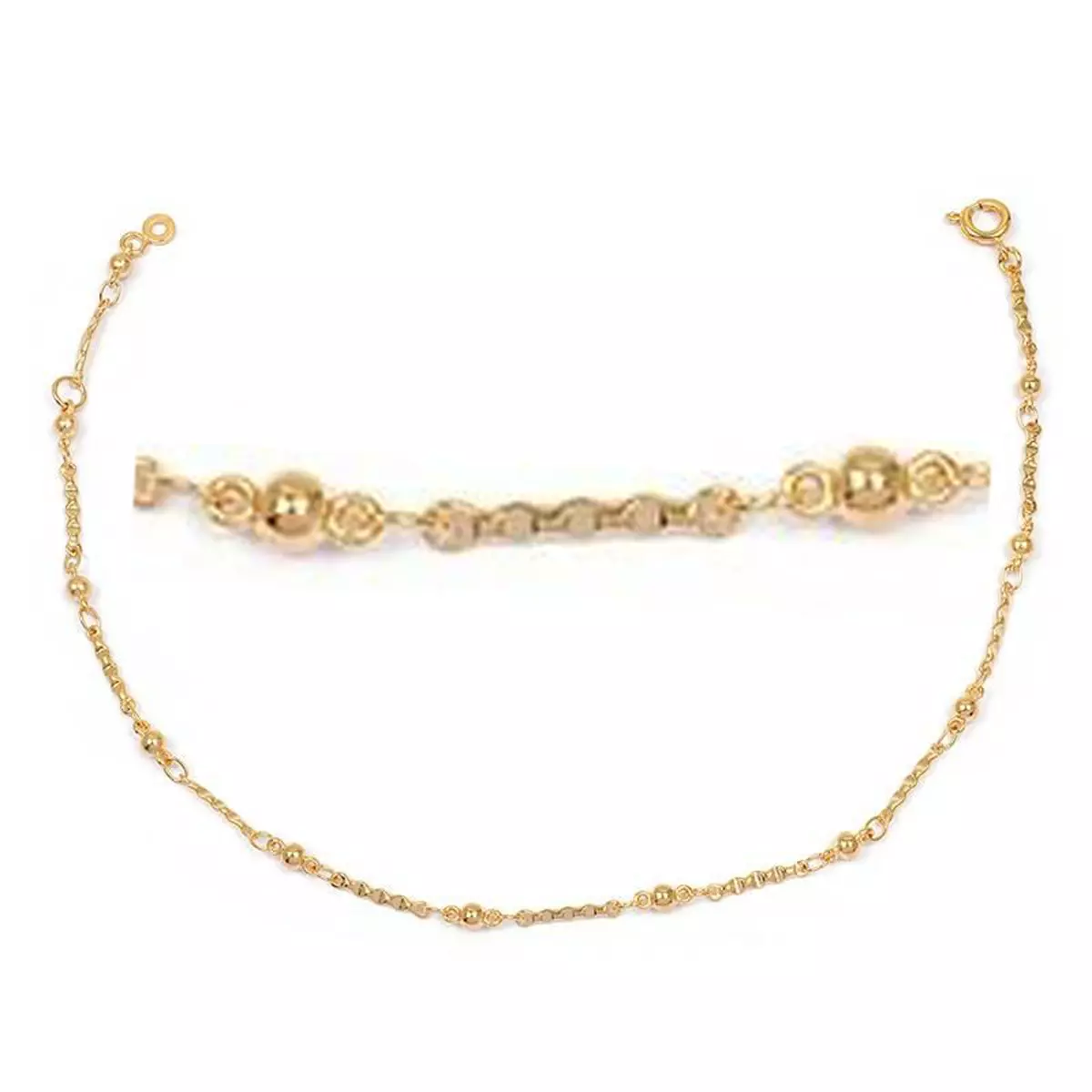 les trésors de lily Chaîne Cheville 'Billes' doré 2 mm [M8859]