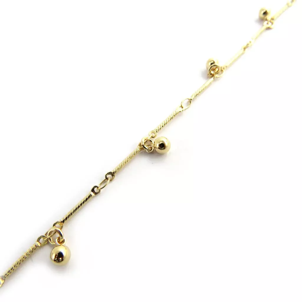 Les Trésors De Lily Chaîne Cheville 'Billes' Doré 4 Mm [M8858]
