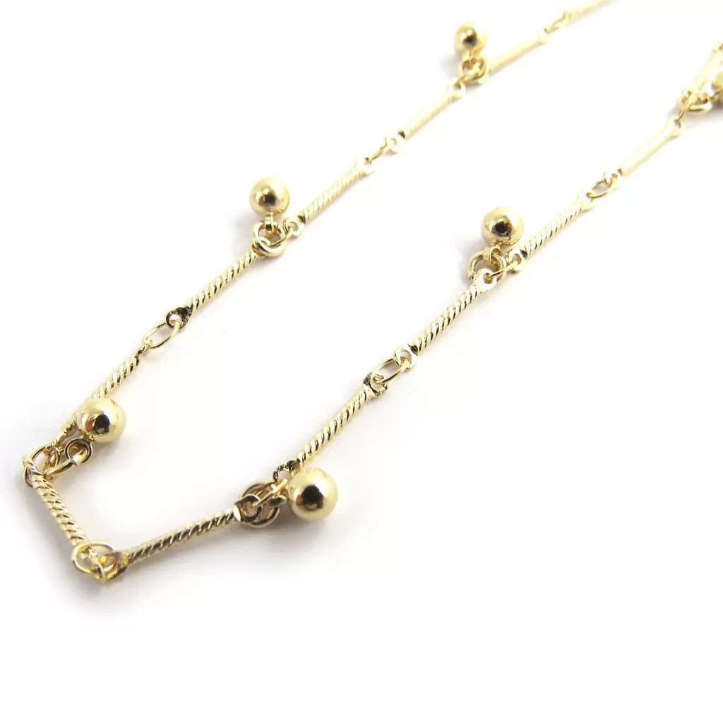 Les Trésors De Lily Chaîne Cheville 'Billes' Doré 4 Mm [M8858]