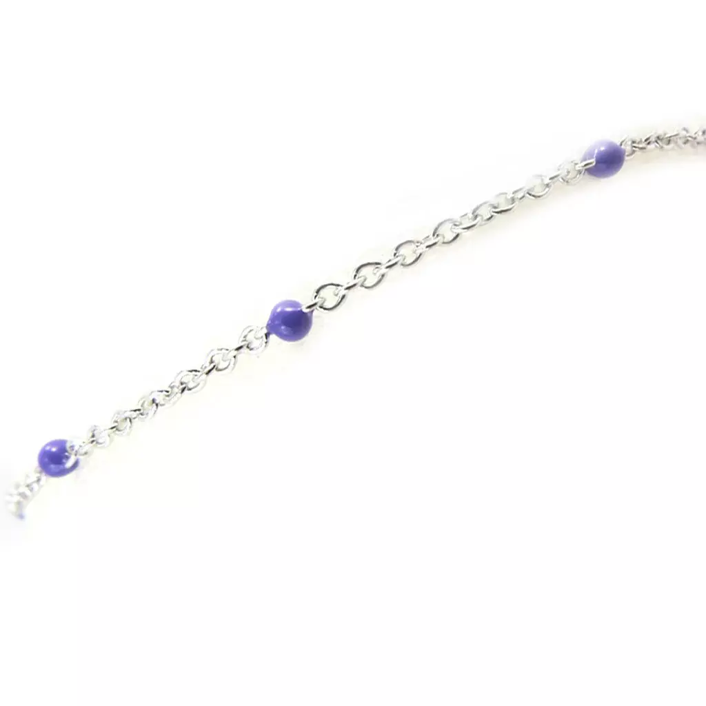 les trésors de lily Chaîne Cheville 'Carmen' violet [M5946]