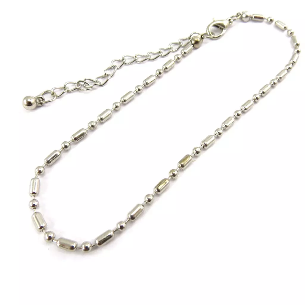 les trésors de lily Chaine Cheville 'Chorégraphie' argenté [K0297]