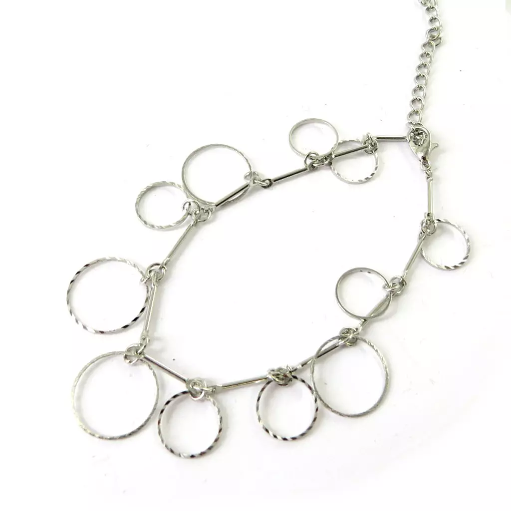 les trésors de lily Chaine Cheville 'Chorégraphie' argenté [M7527]