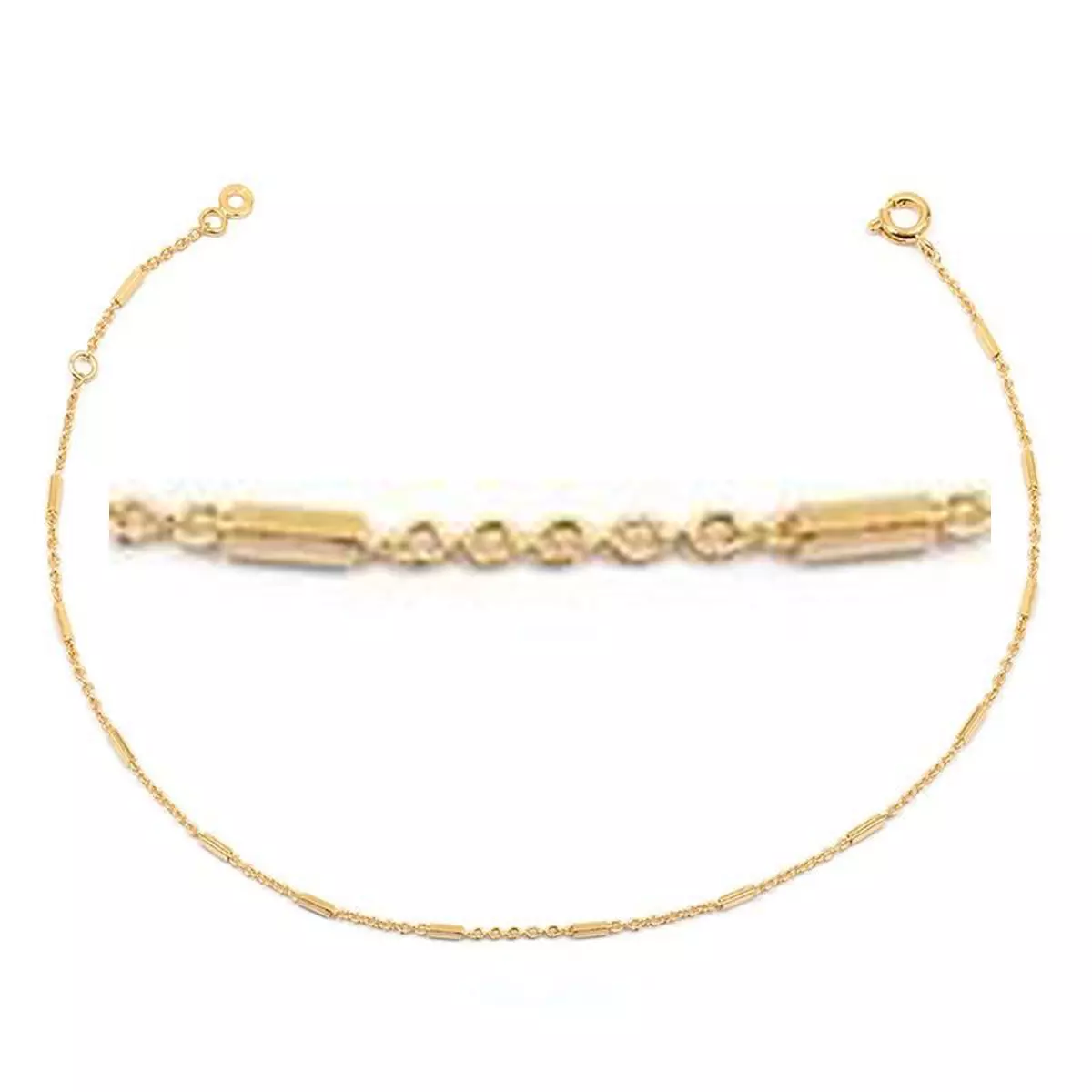 les trésors de lily Chaîne Cheville 'Chorégraphie' doré 25 cm 1 mm [M8856]