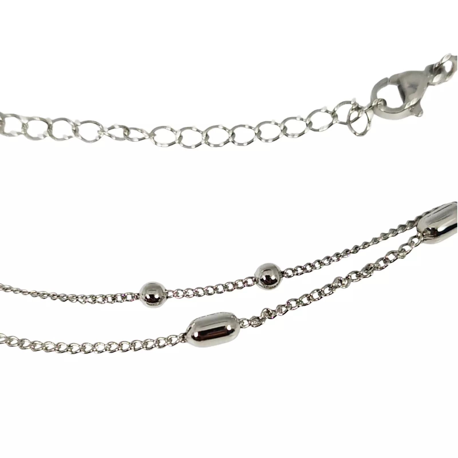 Les Trésors De Lily Chaine Cheville 'Cléopatra' Argenté 25 Cm 5x3 Mm [S1331]