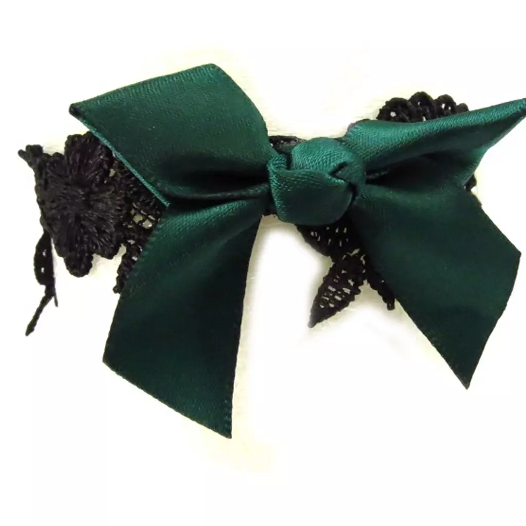 Les Trésors De Lily Chaine Cheville 'Courtisanes' Noir Vert (dentelle) [K6583]