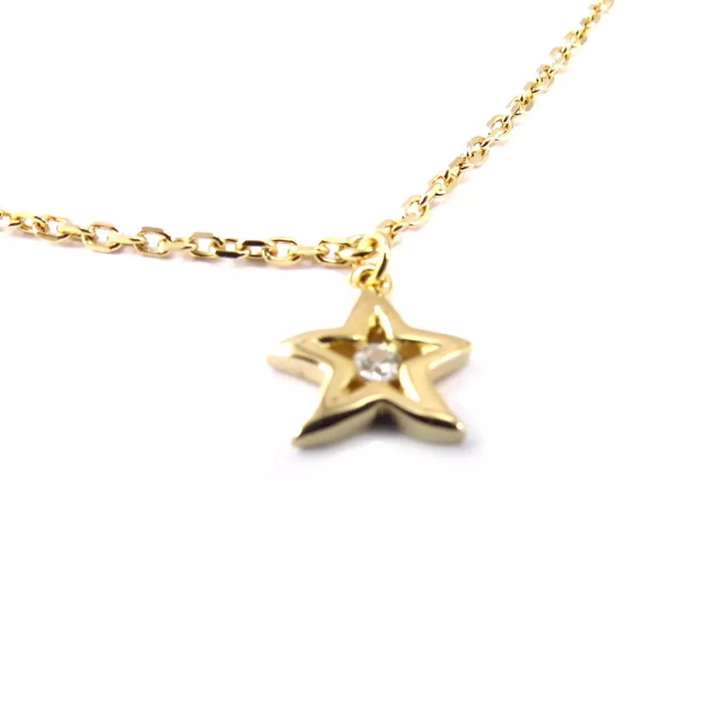 les trésors de lily Chaîne Cheville 'Etoile' plaqué or [K4708]