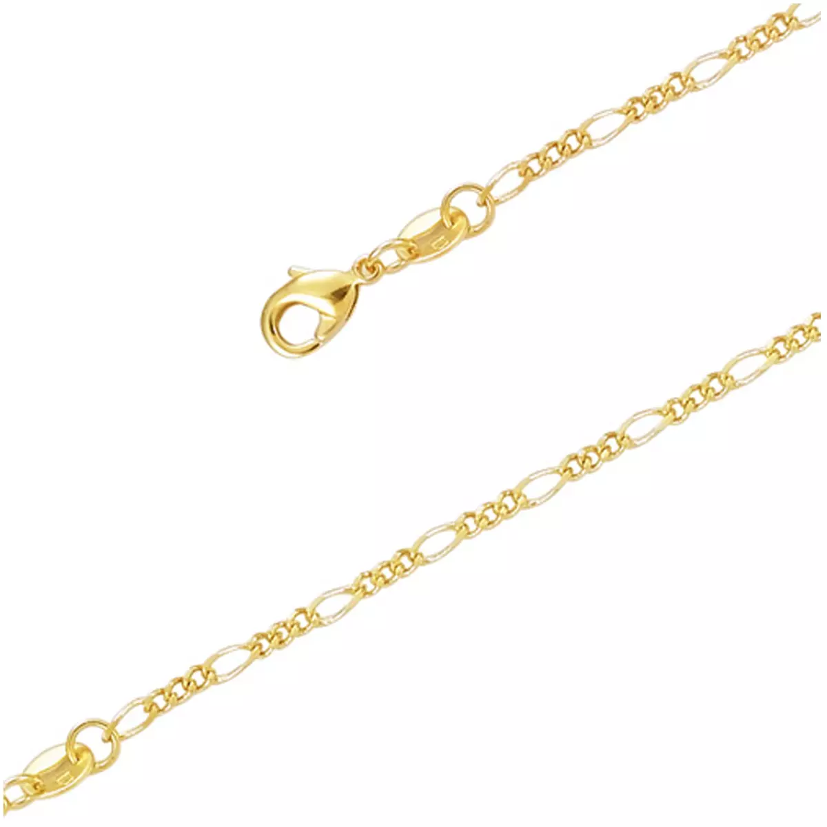 les trésors de lily Chaîne Cheville 'Figaro' doré 23 cm 2 mm [Q8243]