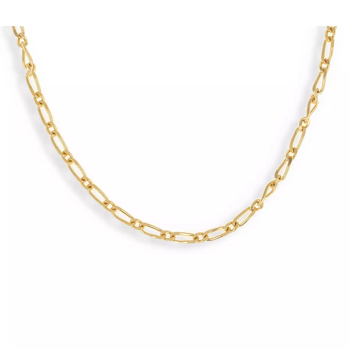 les trésors de lily Chaîne Cheville 'Figaro' doré 23 cm 2 mm [R3927]