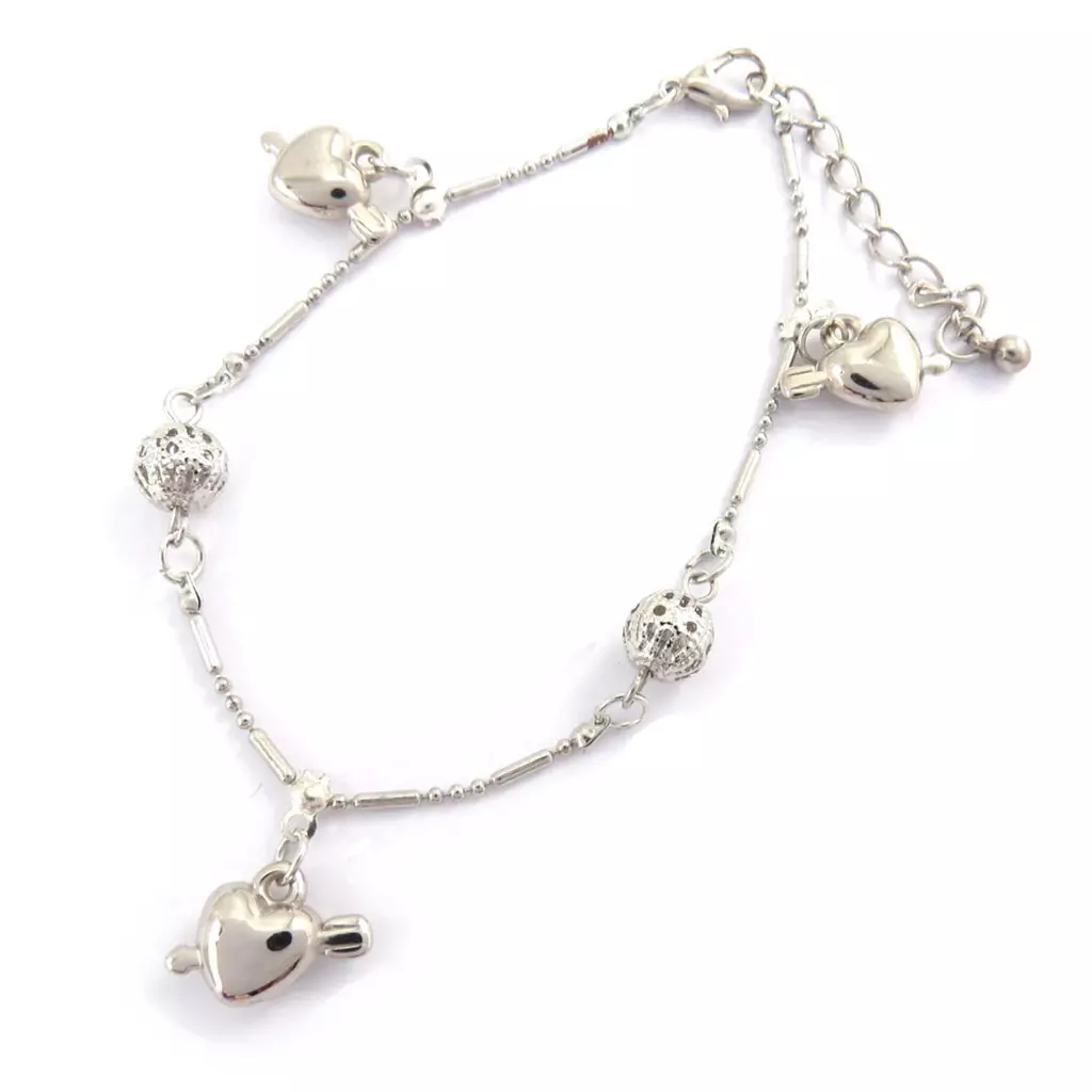 Les Trésors De Lily Chaine Cheville 'Love' Argenté [K0644]