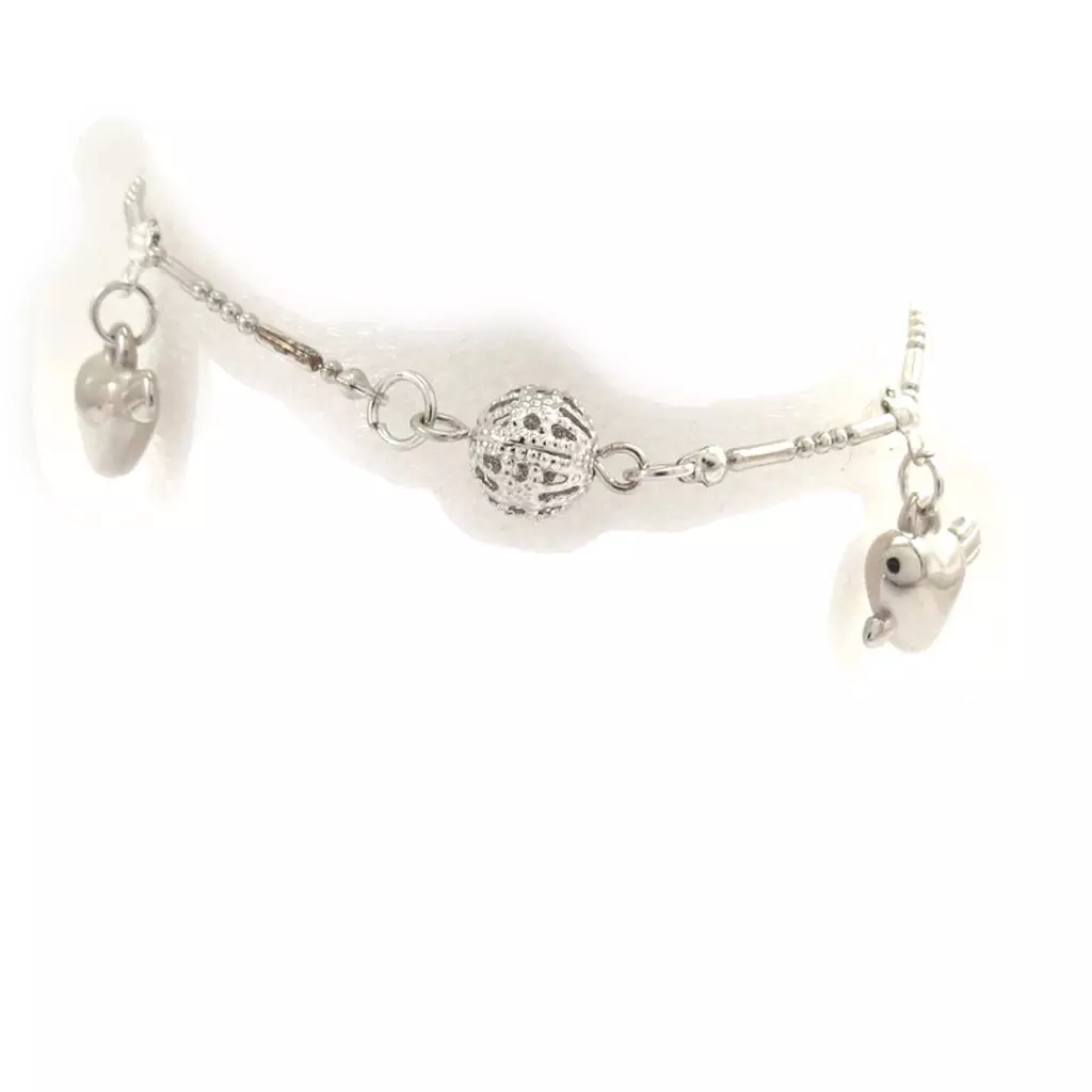Les Trésors De Lily Chaine Cheville 'Love' Argenté [K0644]