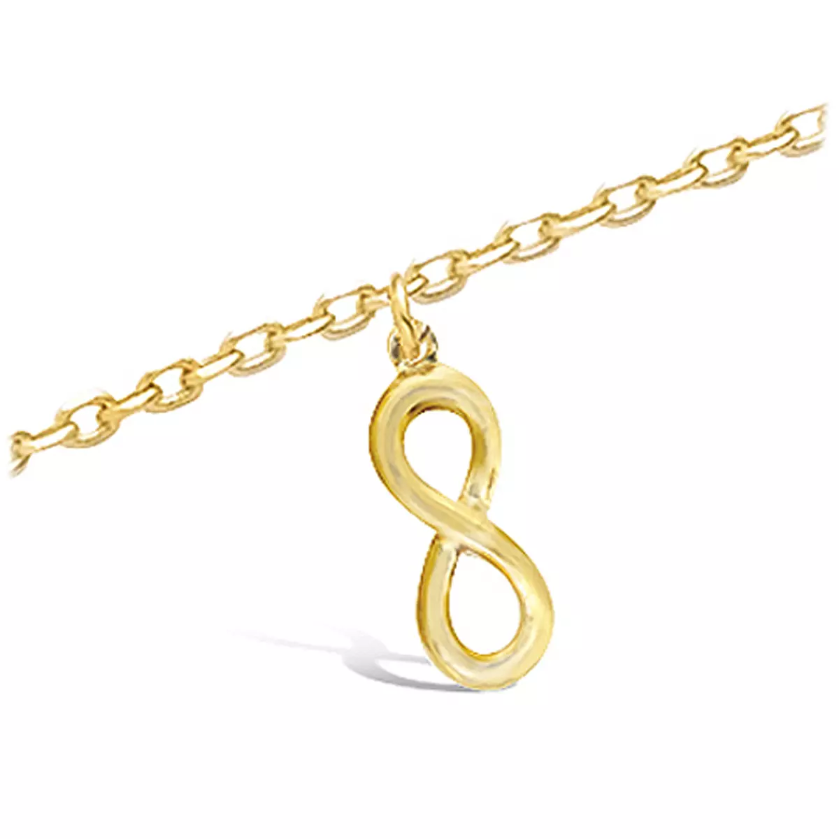 les trésors de lily Chaîne Cheville plaqué or 'Infini' doré [K9121]