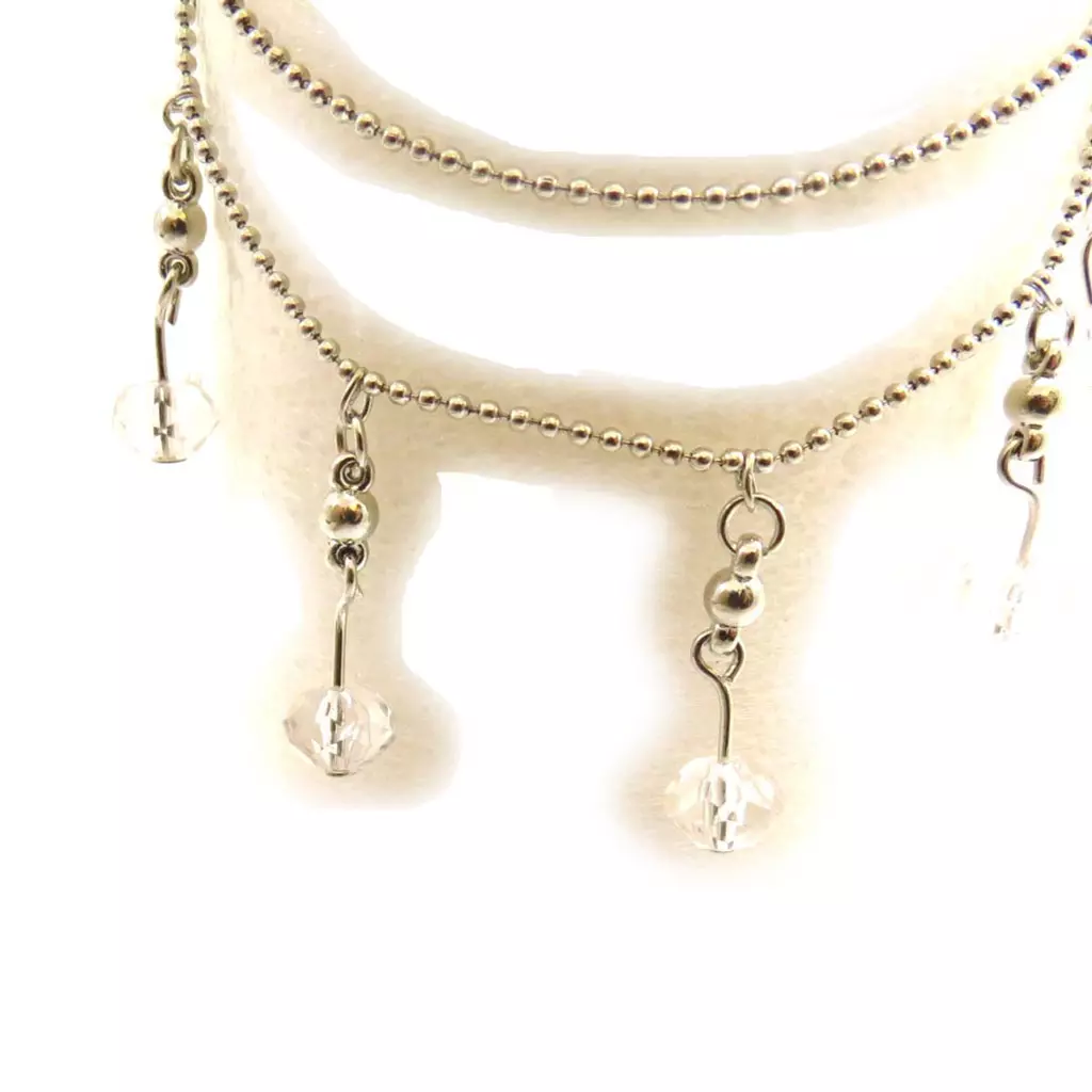 Les Trésors De Lily Chaine Cheville 'Sissi' Blanc [J7185]