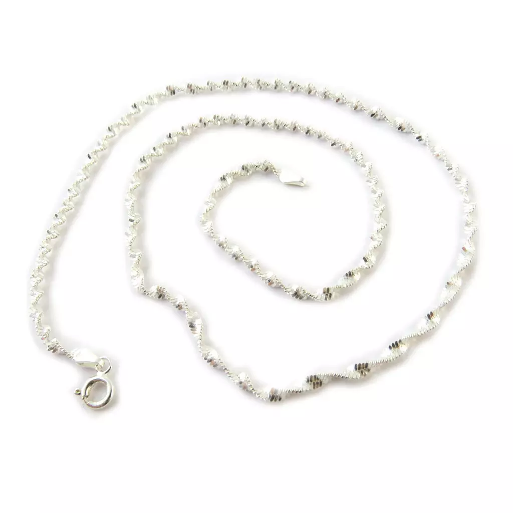 les trésors de lily Chaine Collier Argent 'Singapour' 45 cm 3 mm [N7282]