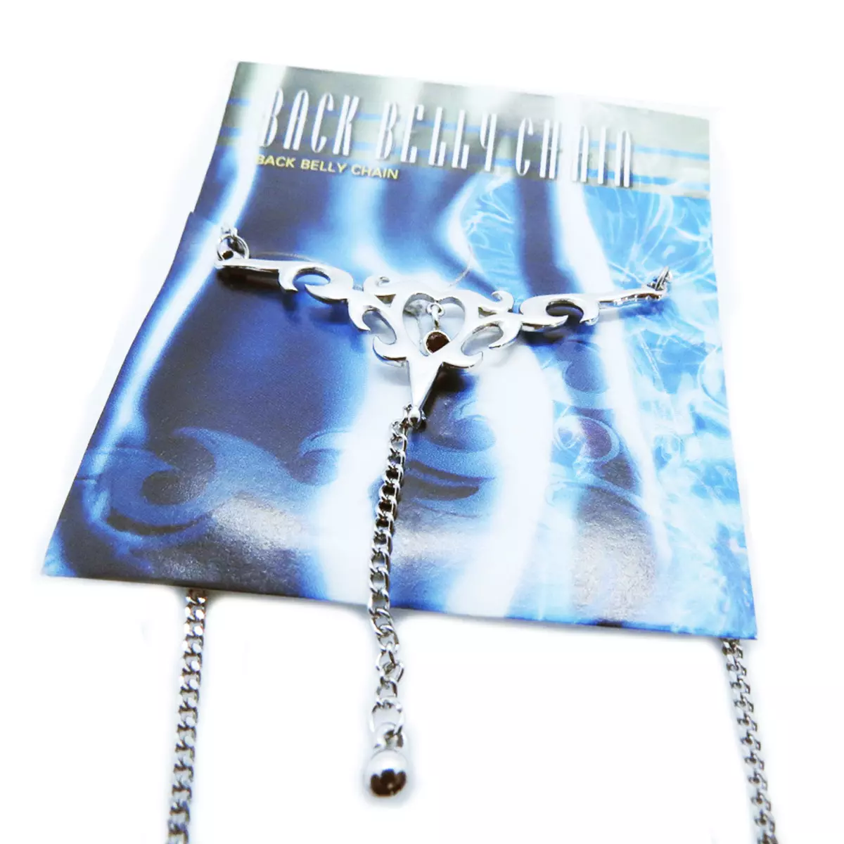 les trésors de lily Chaine de taille créateur 'Celtic' argenté 100 cm 5x7 cm [E9911]