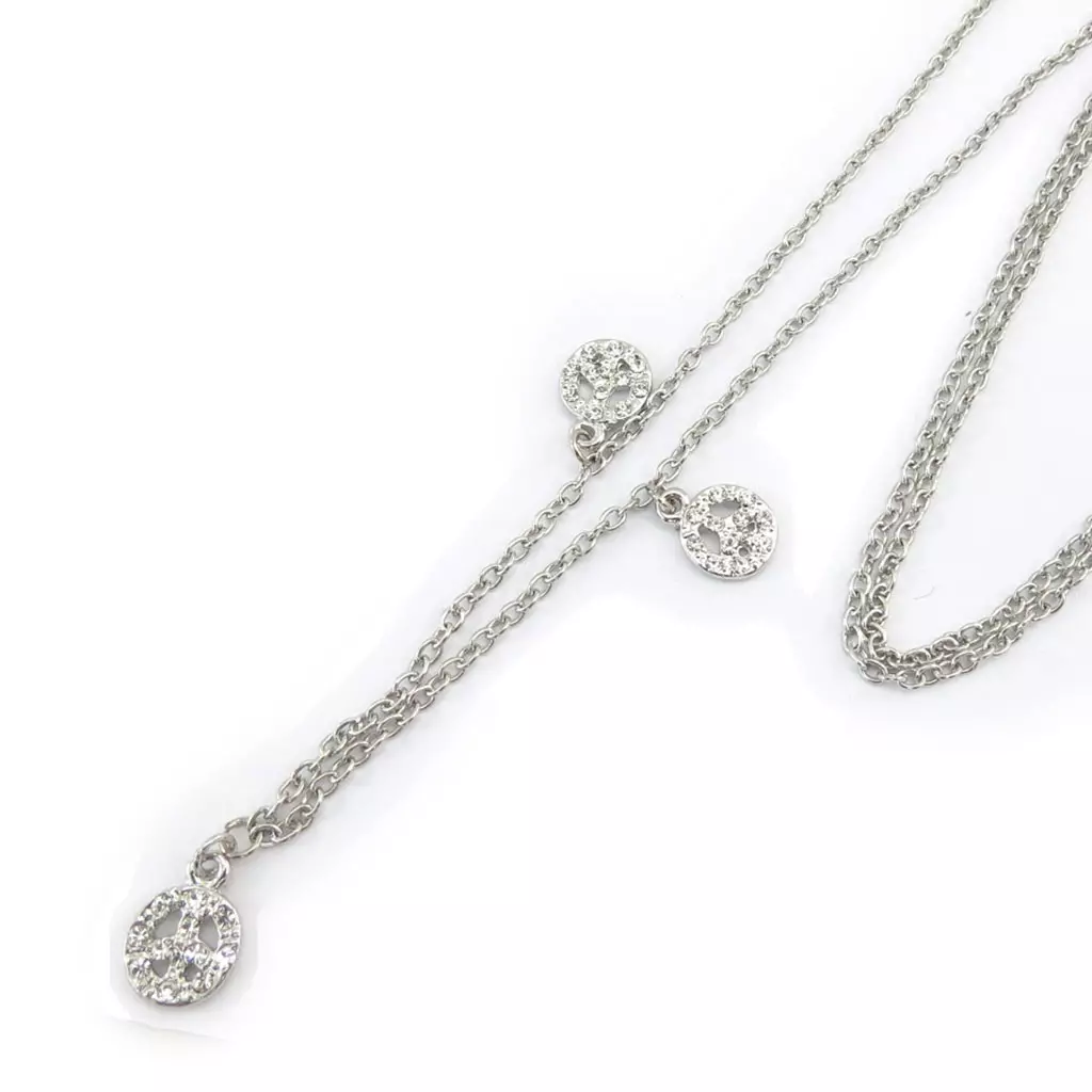 Les Trésors De Lily Chaine De Taille Créateur 'Peace' Argenté [K0281]