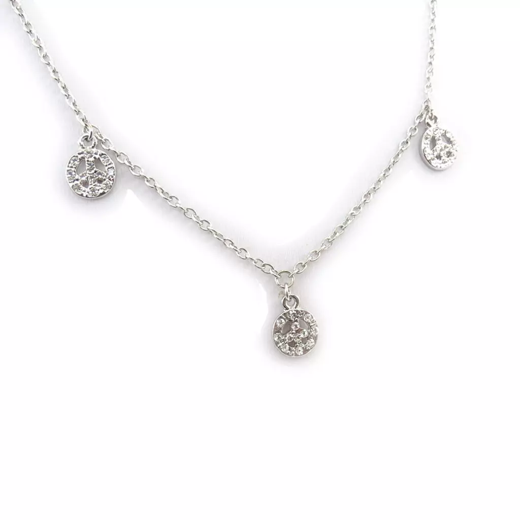 Les Trésors De Lily Chaine De Taille Créateur 'Peace' Argenté [K0281]