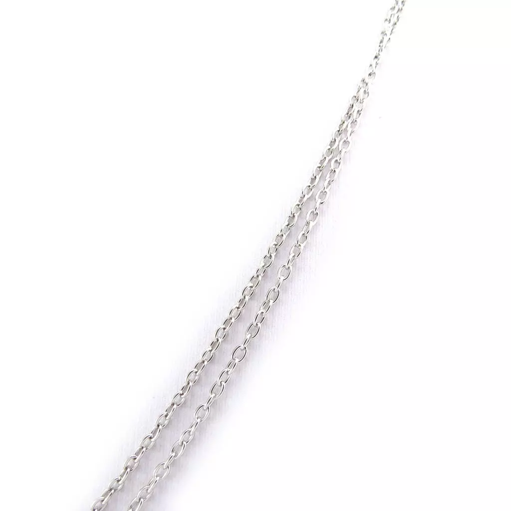 Les Trésors De Lily Chaine De Taille 'Scarlett' Blanc Argenté [K0678]