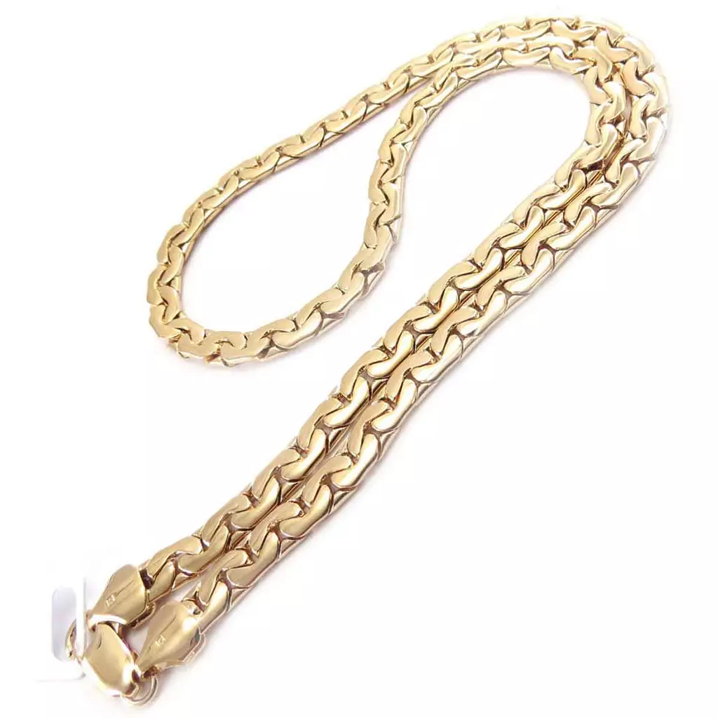 les trésors de lily Chaine Plaqué Or 'Haricot' 45 cm 42 mm [J7217]