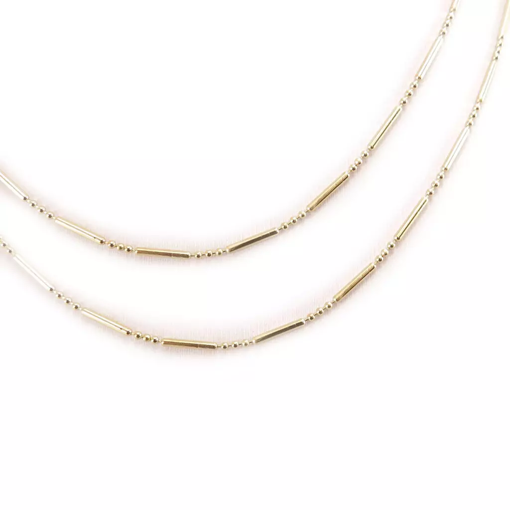 Les Trésors De Lily Chaine Plaqué Or 'Kenya' Doré 45 Cm 1 Mm [C4563]