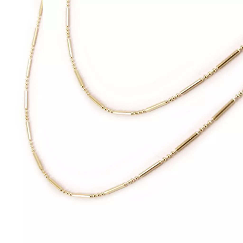Les Trésors De Lily Chaine Plaqué Or 'Kenya' Doré 45 Cm 1 Mm [C4563]