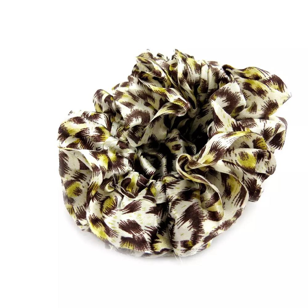 Les Trésors De Lily Chouchou 'Scarlett' Léopard Satiné 4 Cm [L6236]