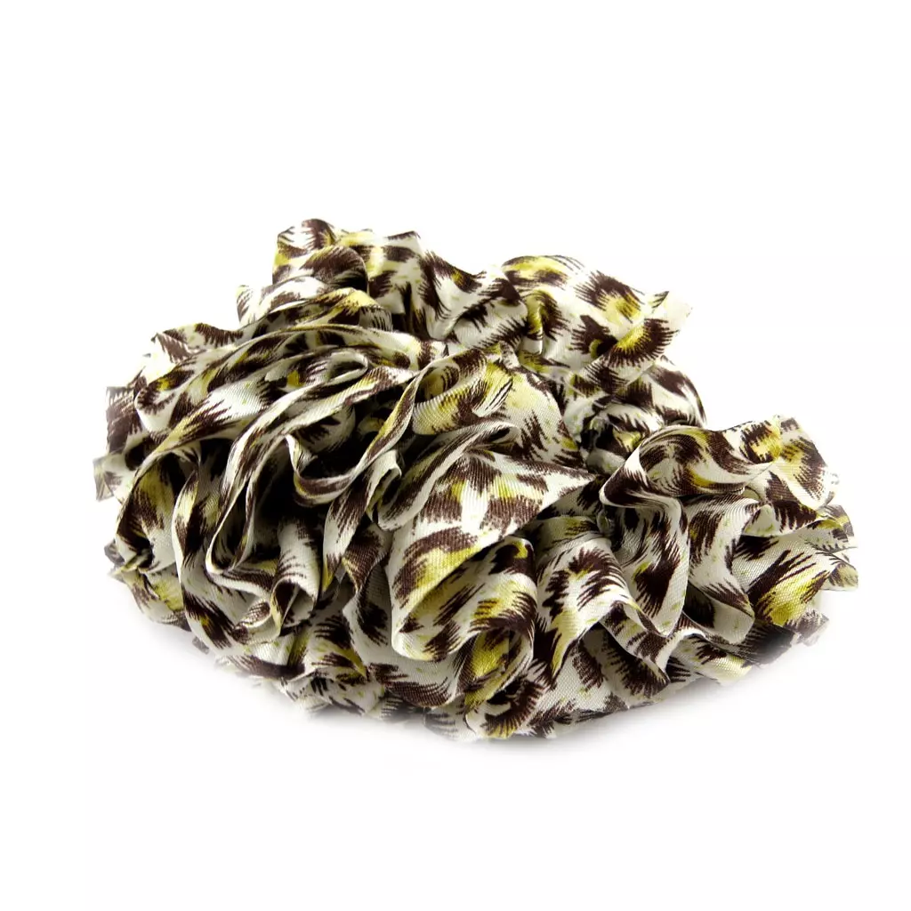 Les Trésors De Lily Chouchou 'Scarlett' Léopard Satiné 4 Cm [L6236]