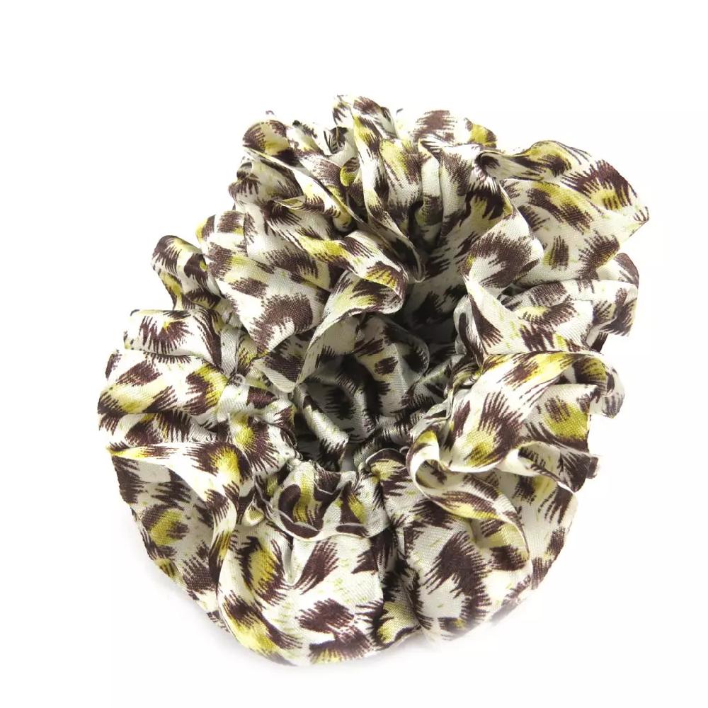 Les Trésors De Lily Chouchou 'Scarlett' Léopard Satiné 4 Cm [L6236]
