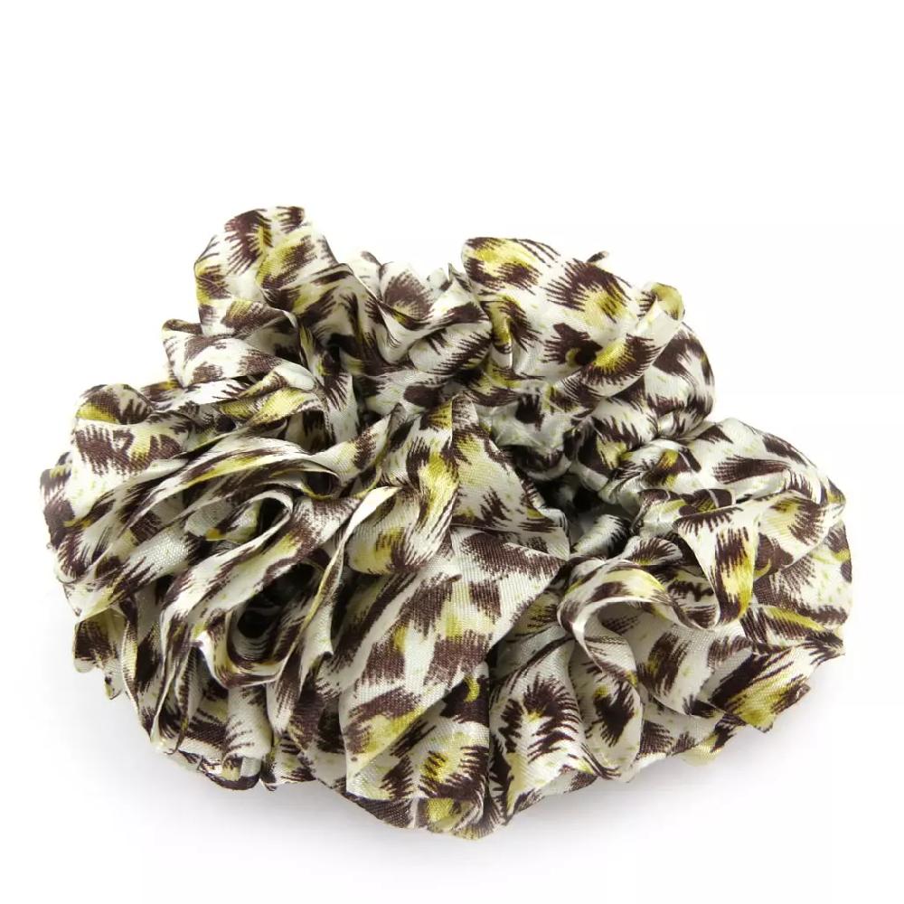 les trésors de lily Chouchou 'Scarlett' léopard satiné 4 cm [L6236]