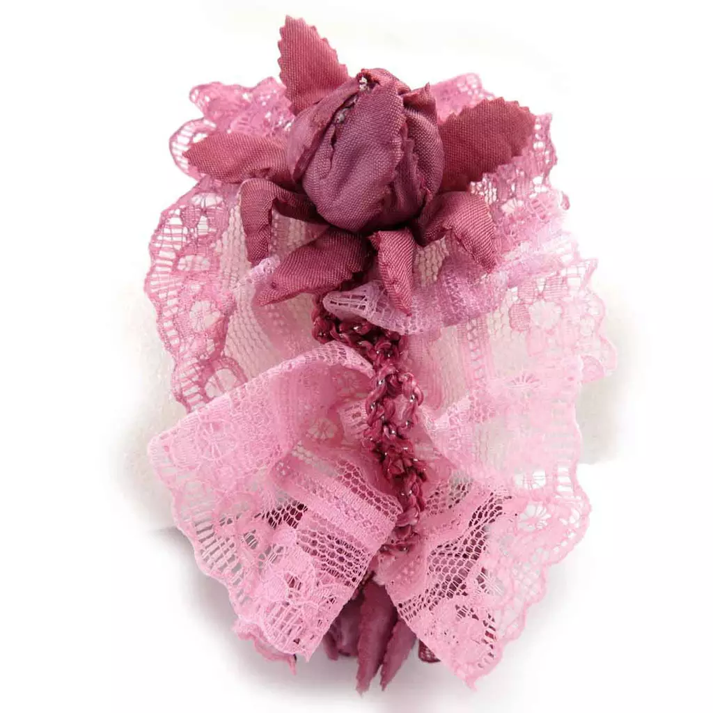 Les Trésors De Lily Chouchou 'Scarlett' Rose Bordeaux 4 Cm [J8566]