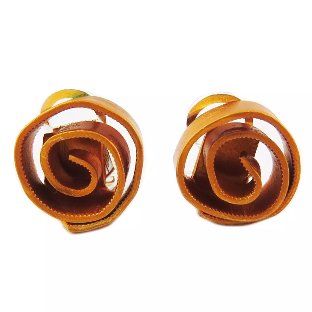 Les Trésors De Lily Clips / Boucles D'oreilles Artisanales 'Aluminirock' Jaune 15 Cm [R1231]