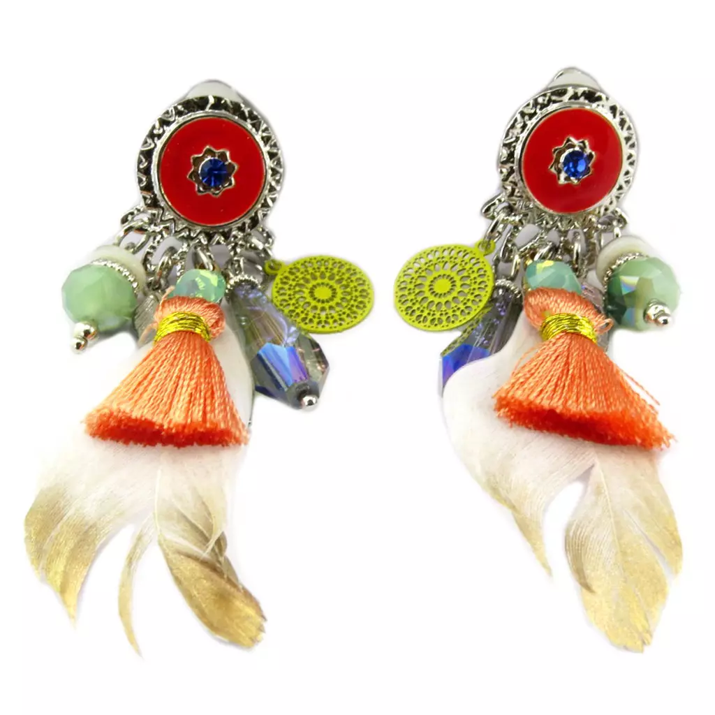 les trésors de lily Clips Créateur 'Altaï' multicolore argenté 75x25 mm [P7353]