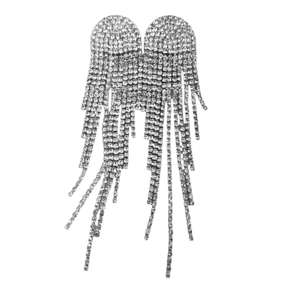 les trésors de lily Clips Créateur 'Arégonde' blanc argenté 105x23 mm [S1416]