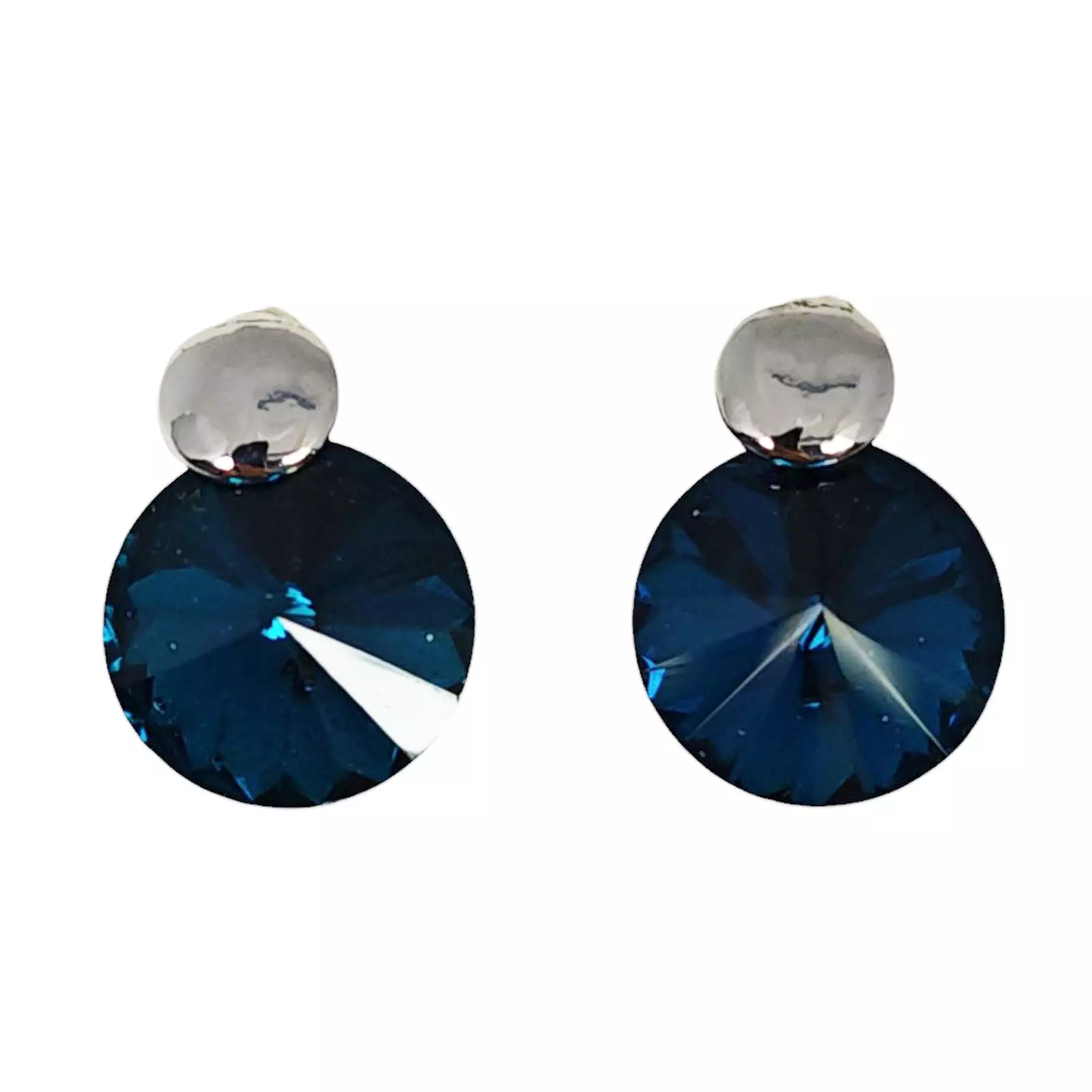 Les Trésors De Lily Clips Créateur 'Arégonde' Turquoise Argenté 18x13 Mm [S1262]
