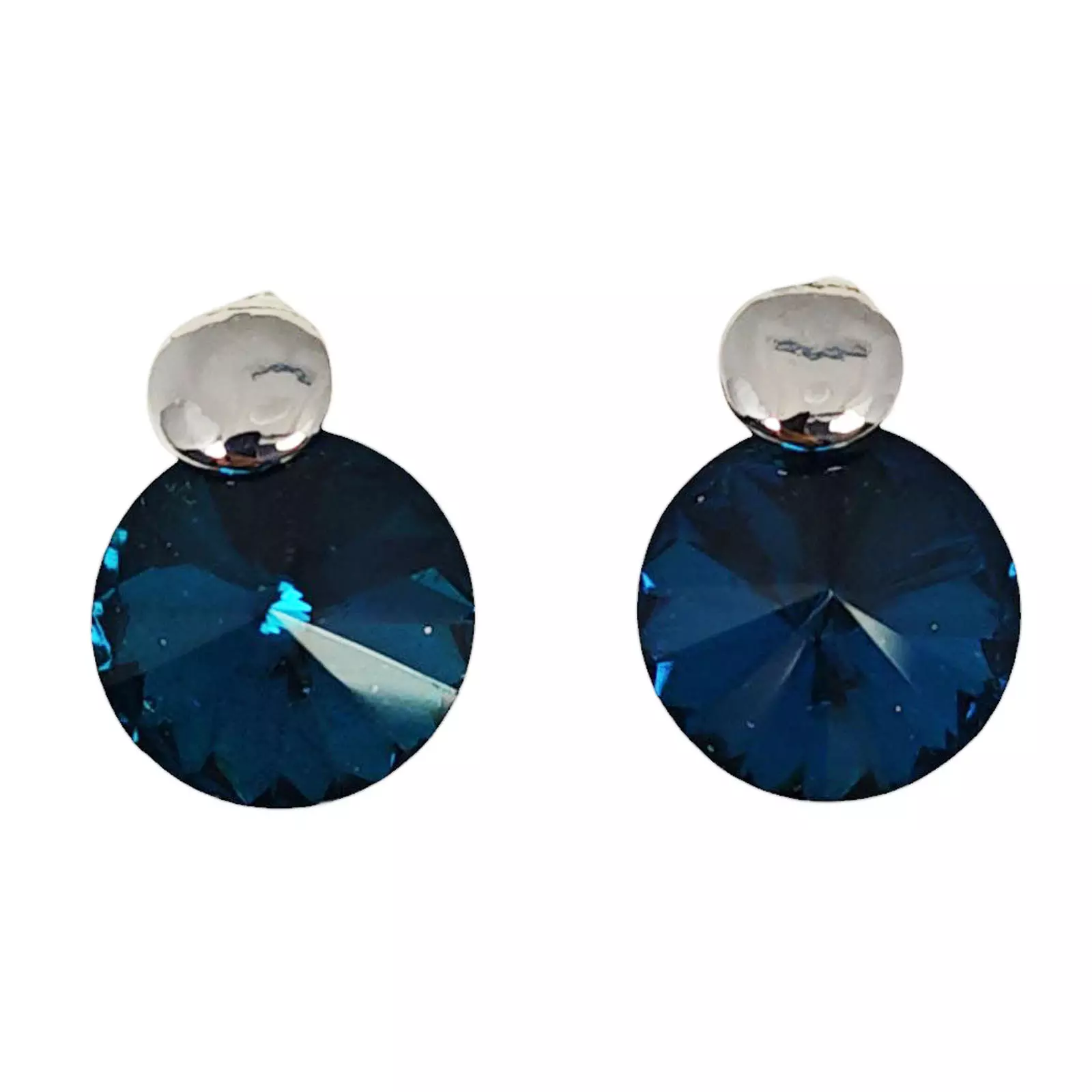 les trésors de lily Clips Créateur 'Arégonde' turquoise argenté 18x13 mm [S1262]