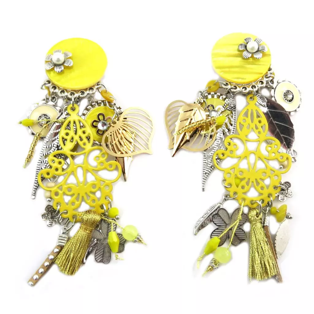 Les Trésors De Lily Clips Créateur 'Lilipoupettes' Jaune Argenté 105x35 Cm [P7671]