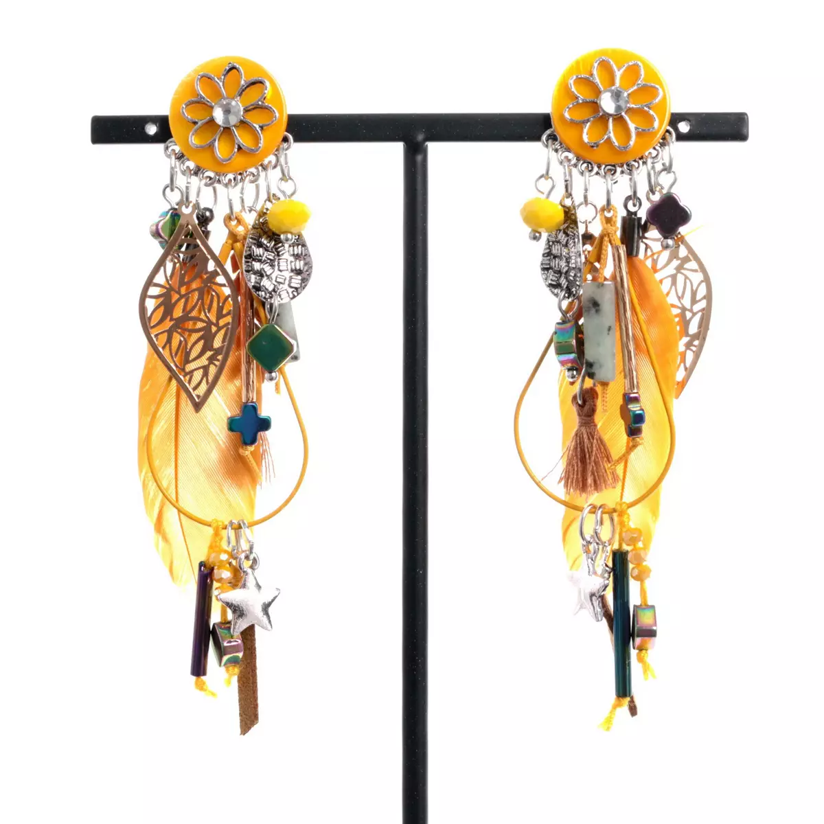 Les Trésors De Lily Clips Créateur 'Lilipoupettes' Jaune Argenté 90x30 Mm [R6188]