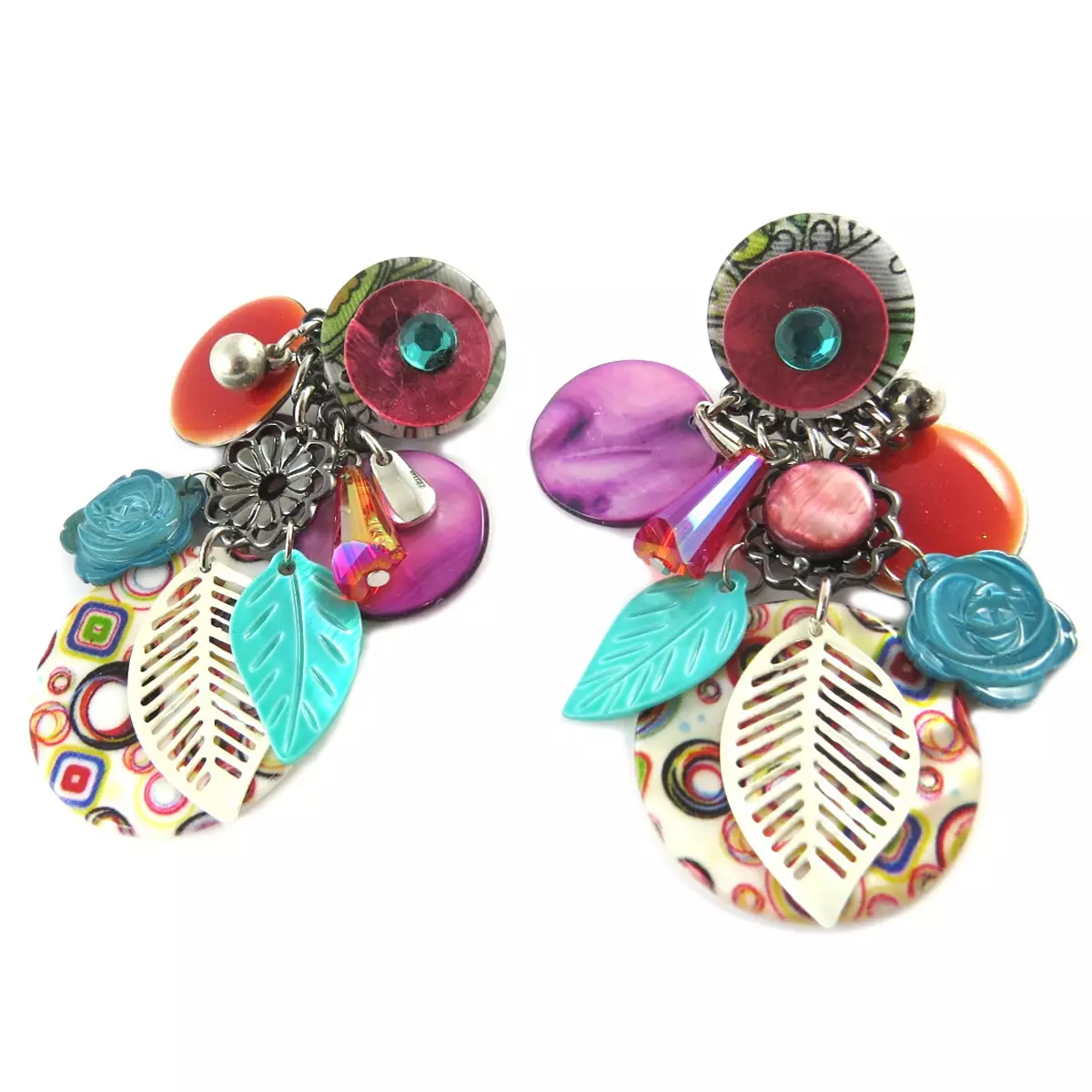 les trésors de lily Clips créateur 'Lilipoupettes' multicolore argenté 70x35 mm [Q1285]