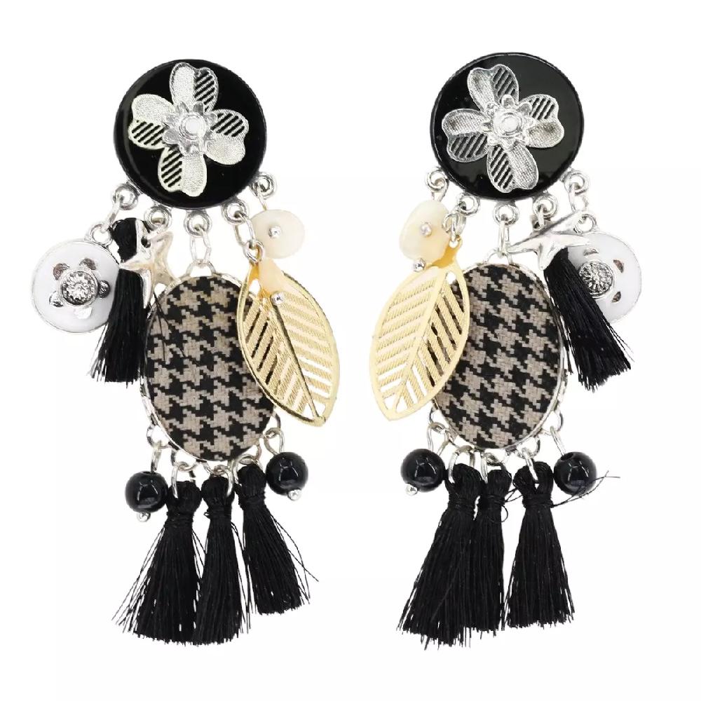 les trésors de lily Clips créateur 'Lilipoupettes' noir argenté 75x30 mm [R6129]