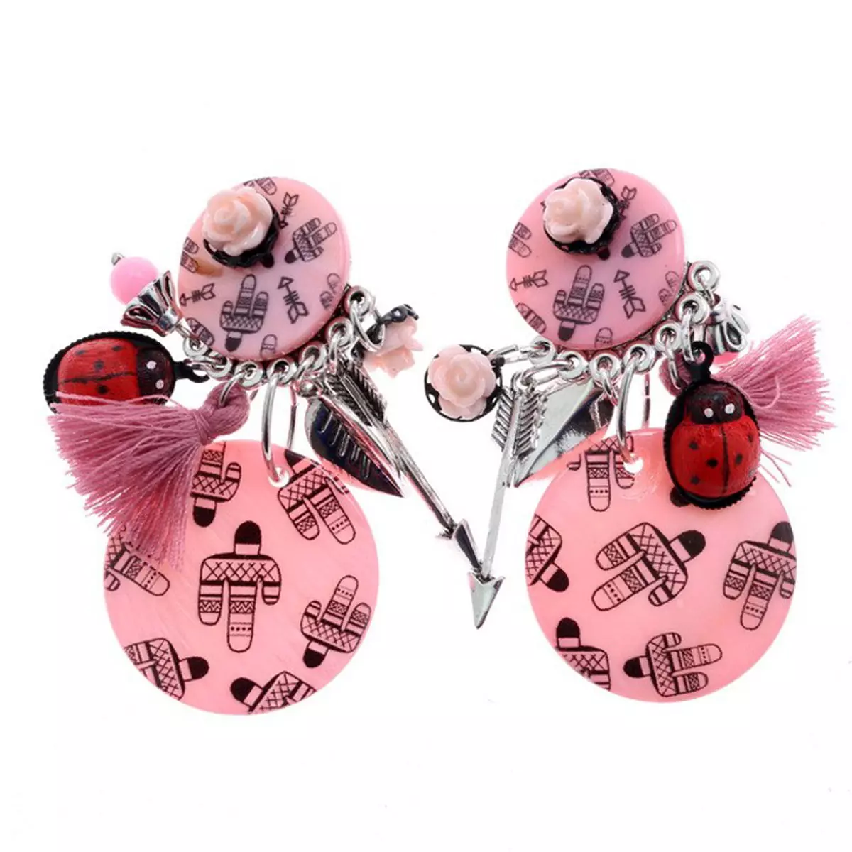 les trésors de lily Clips créateur 'Lilipoupettes' rose 60x30 mm [R6191]