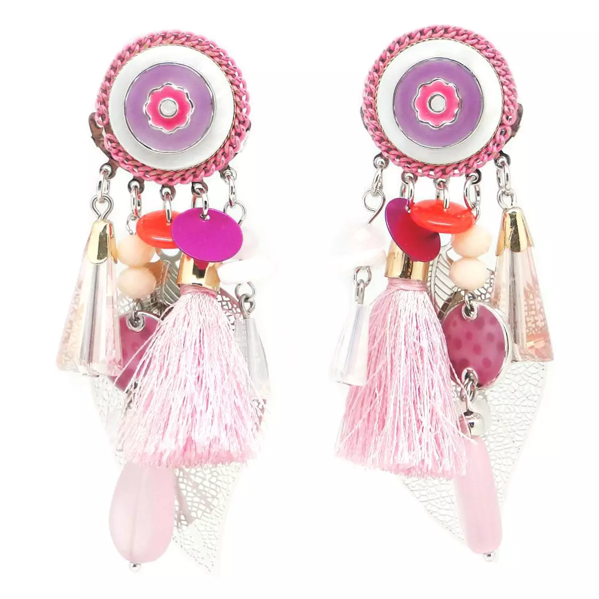 les trésors de lily Clips créateur 'Lilipoupettes' rose argenté 100x30 mm [Q1264]