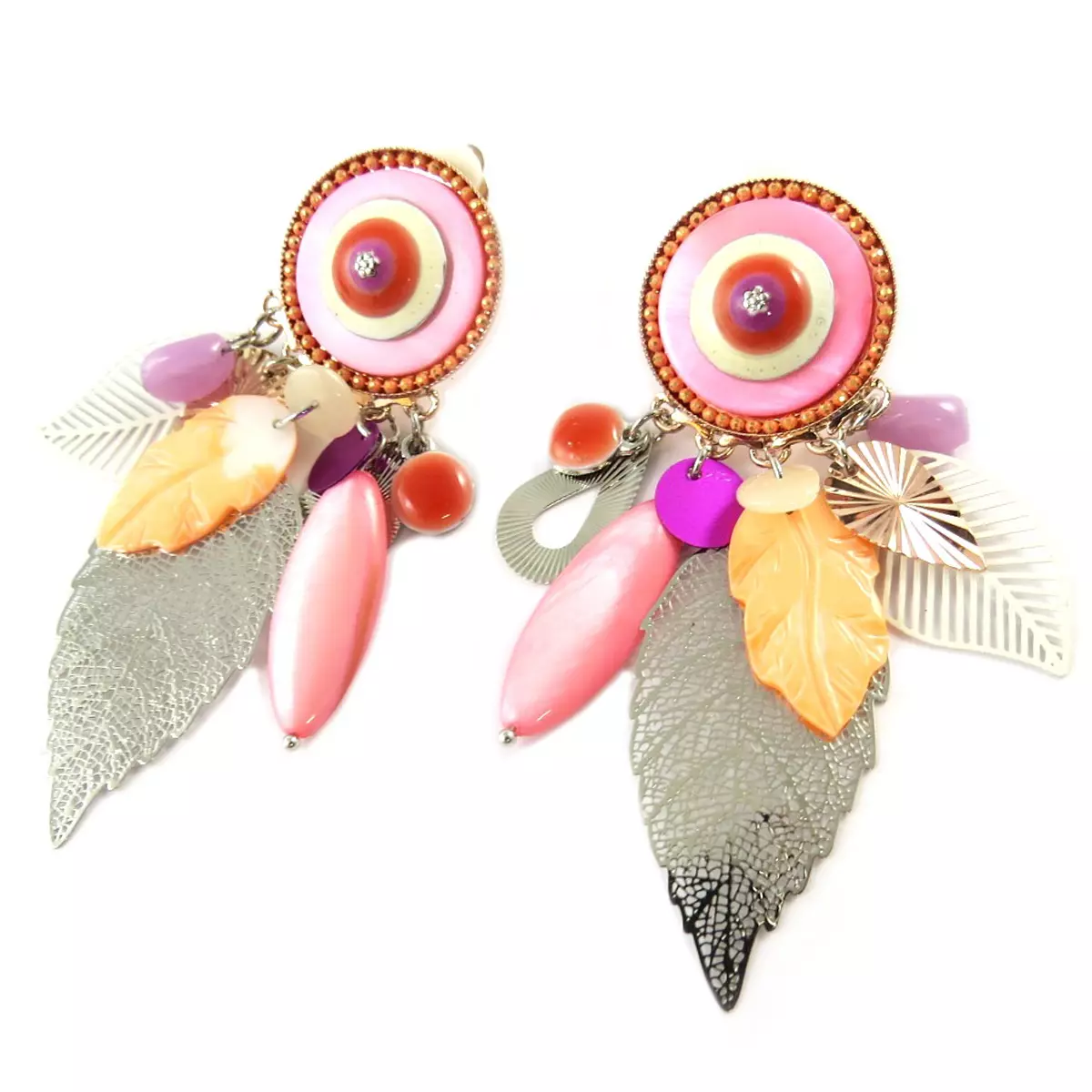 les trésors de lily Clips créateur 'Lilipoupettes' rose argenté 100x30 mm [Q1265]