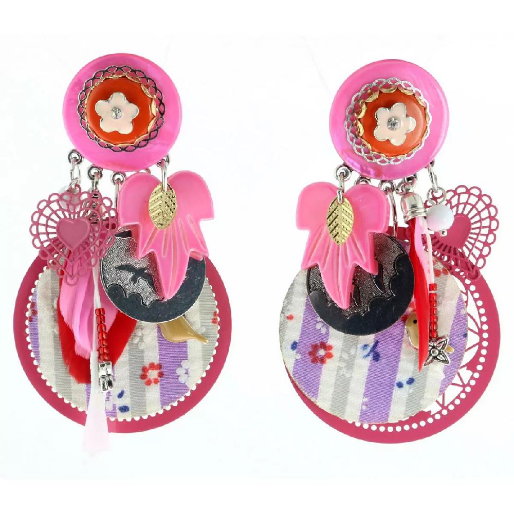 les trésors de lily Clips créateur 'Lilipoupettes' rose violet 80x45 mm [R6196]