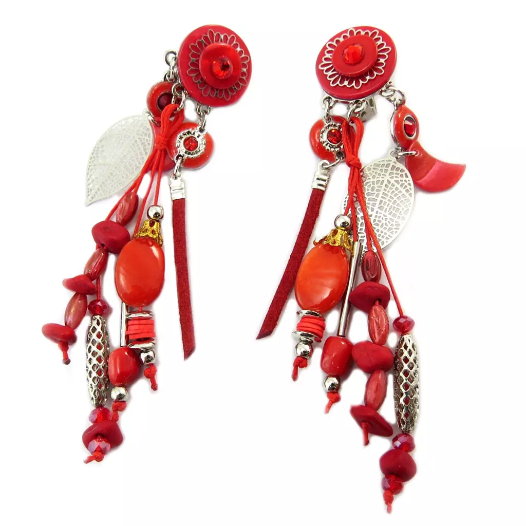 les trésors de lily Clips créateur 'Lilipoupettes' rouge 105 cm [P3939]