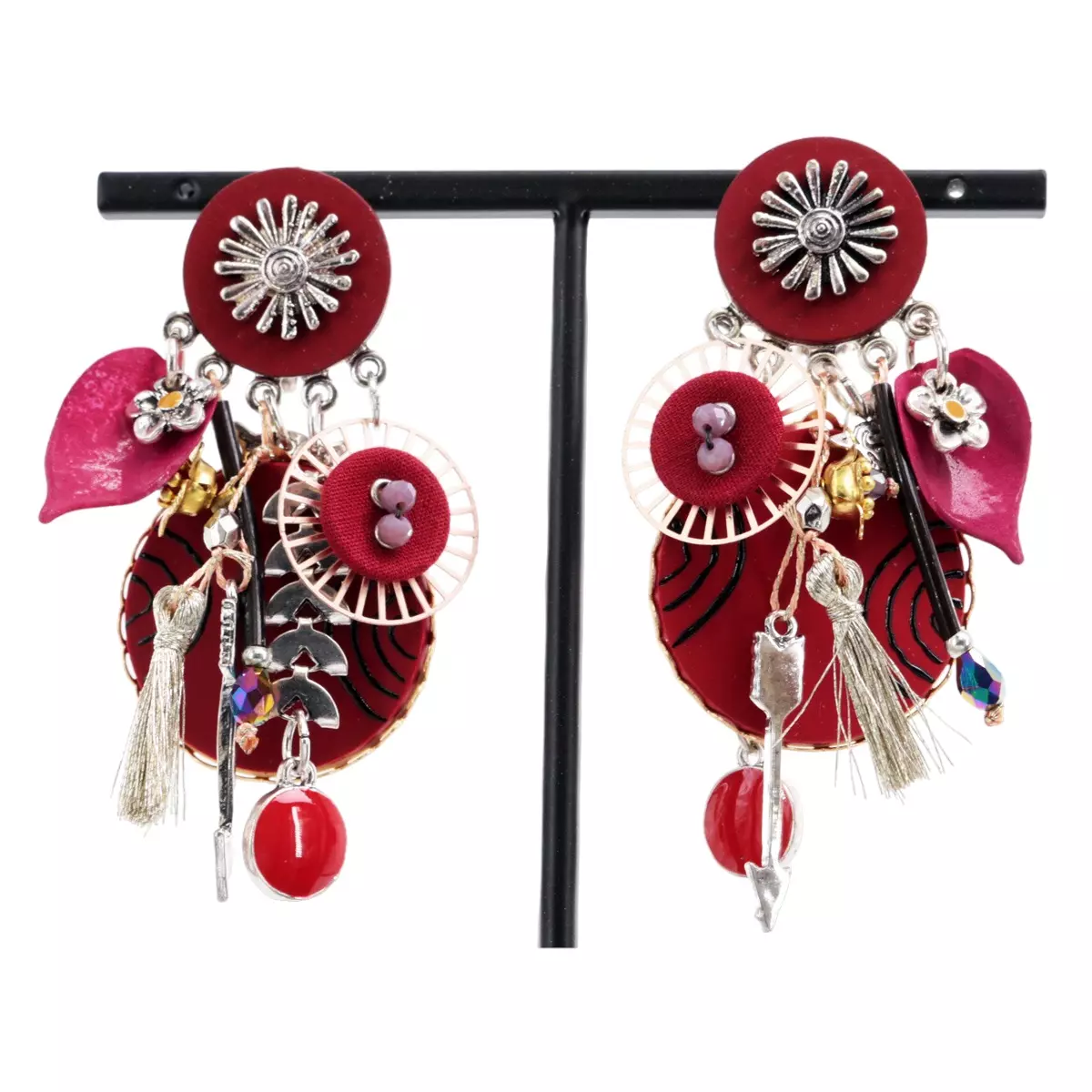les trésors de lily Clips créateur 'Lilipoupettes' rouge 75X40 mm [R6131]
