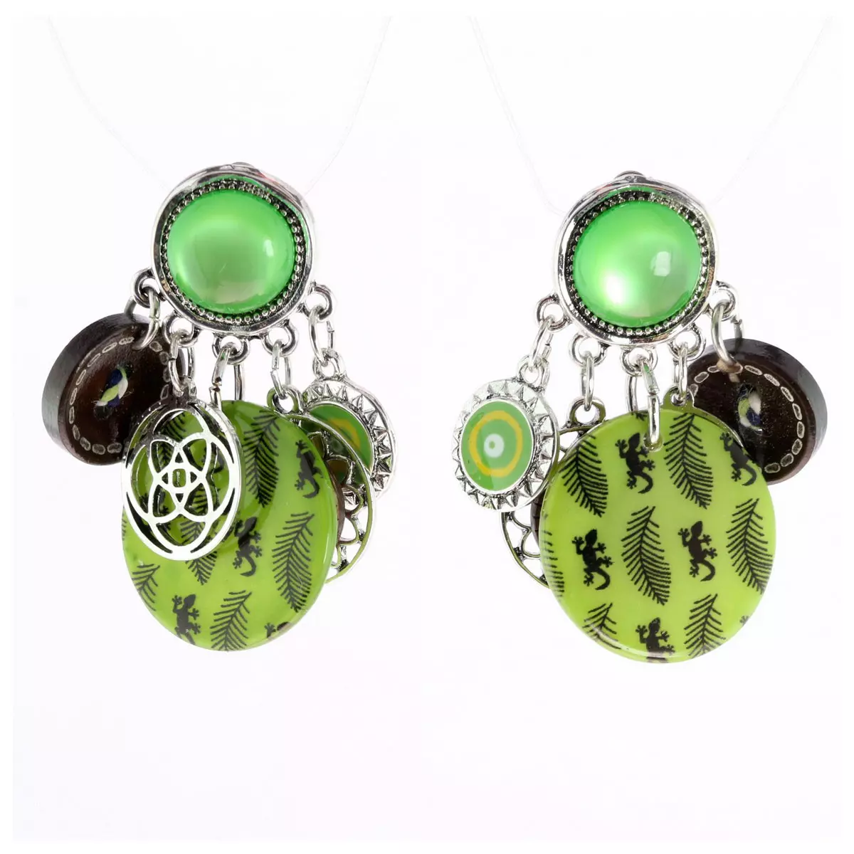les trésors de lily Clips créateur 'Lilipoupettes' vert 50x40 mm [R6190]