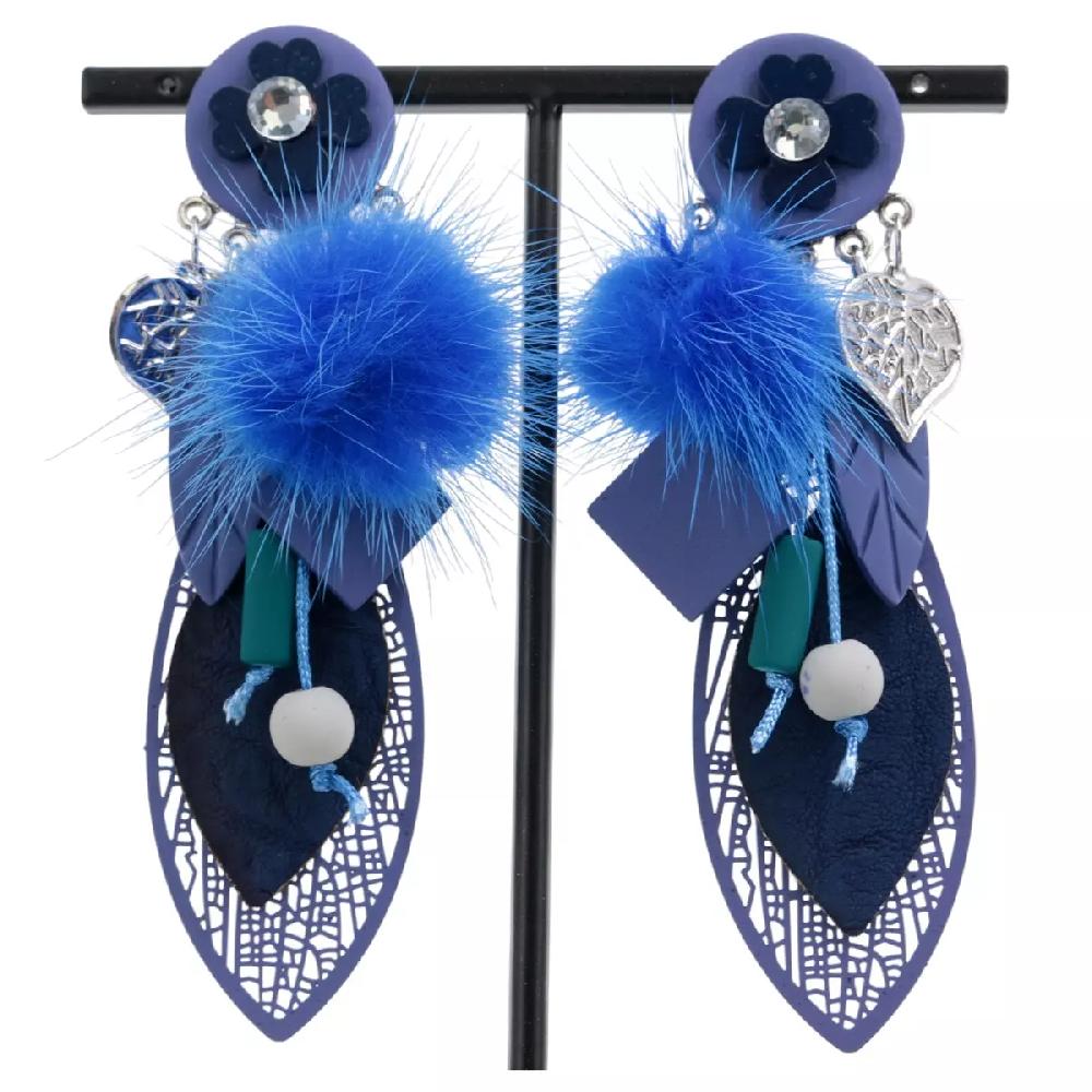 les trésors de lily Clips créateur 'Lilipoupettes' violet bleu 10x4 cm [R6133]