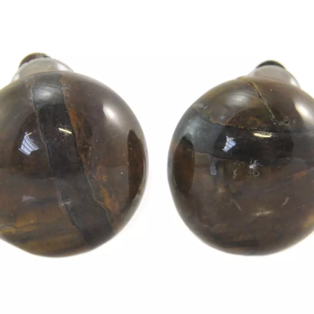 Les Trésors De Lily Clips Créateur 'Mineralia' Marron Jaspe 20 Mm [P5615]
