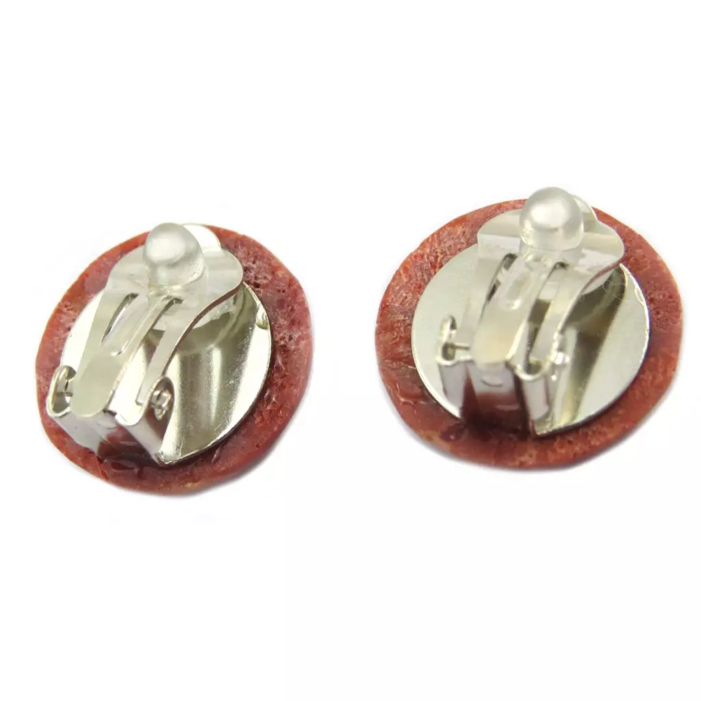 Les Trésors De Lily Clips Créateur 'Mineralia' Rouge Corail 18 Mm [P4049]