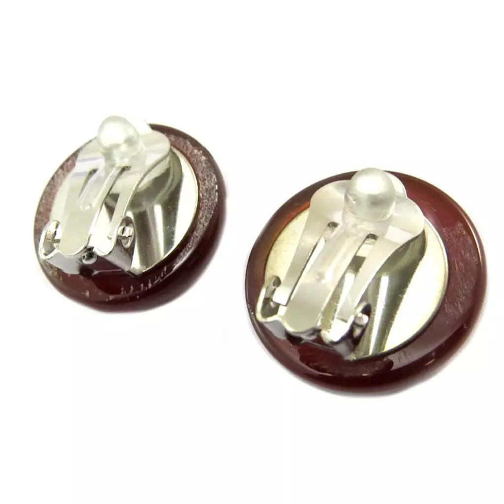 Les Trésors De Lily Clips Créateur 'Mineralia' Rouge Cornaline 18 Mm [P4050]